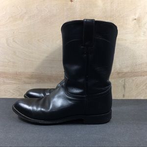 Justin Black Leather Boots